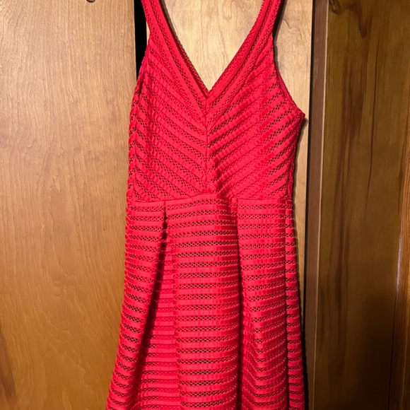 Express red fit and flare dress - Picture 2 of 4
